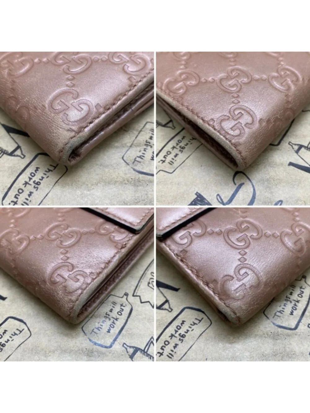 Gucci Bifold Wallet Compact GG Leather Bree - Picture 8 of 14
